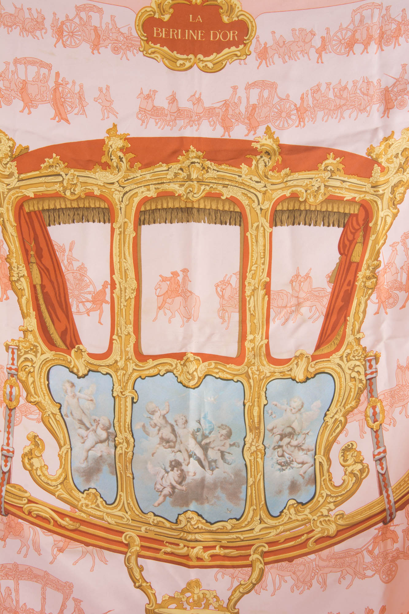 Hermes "La Berline d'Or" Silk Scarf