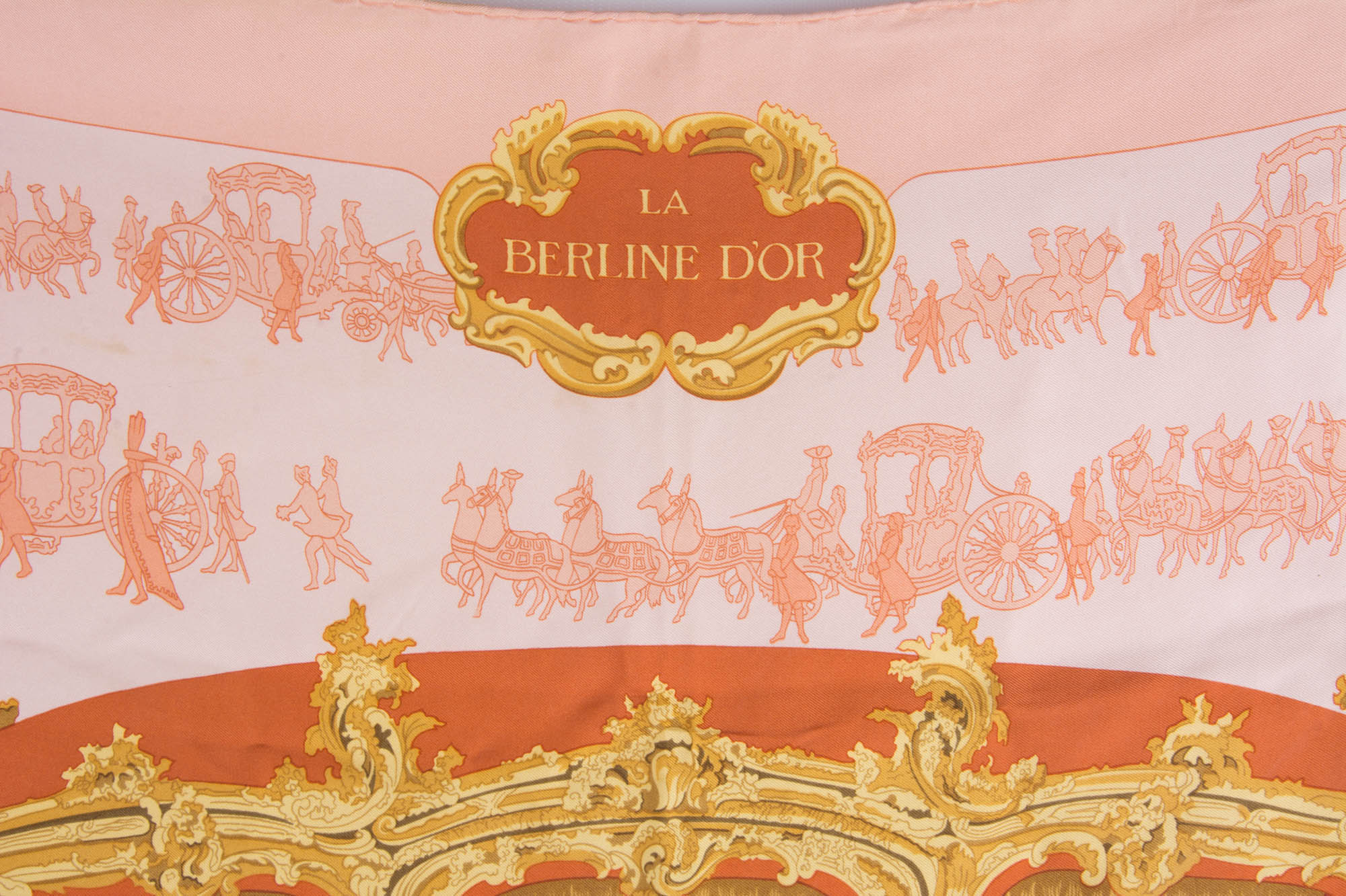Hermes "La Berline d'Or" Silk Scarf