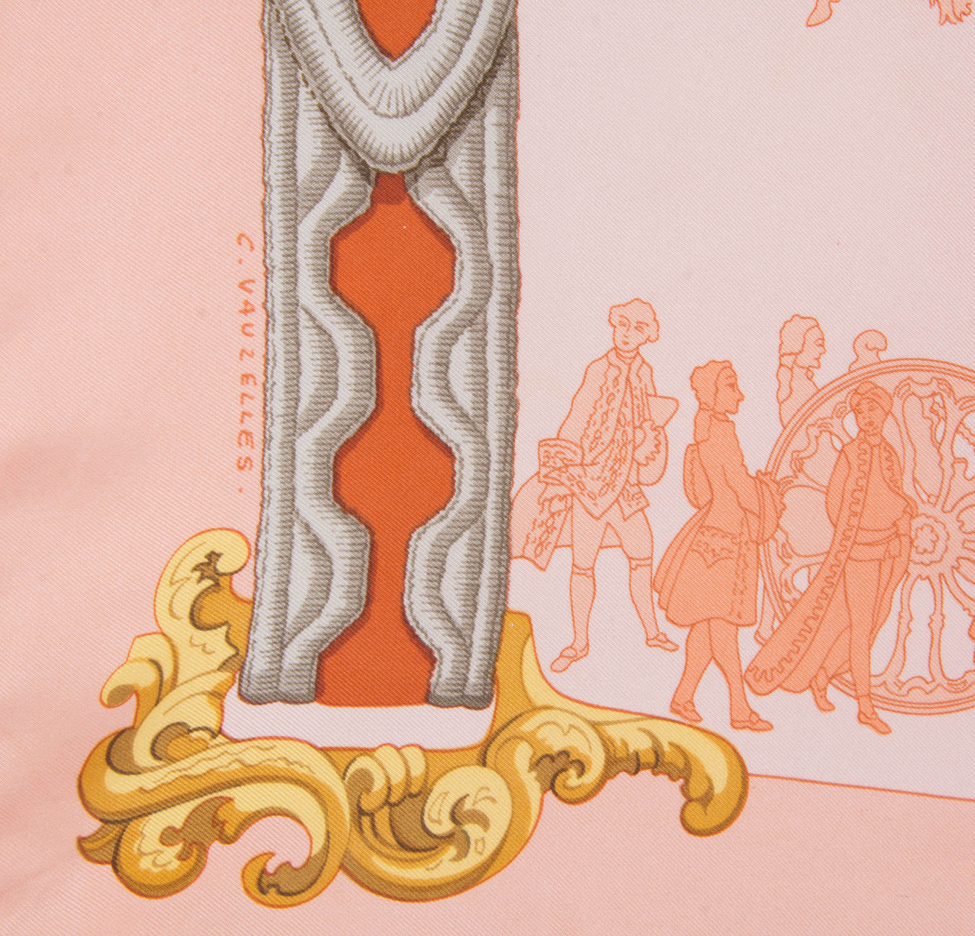 Hermes "La Berline d'Or" Silk Scarf