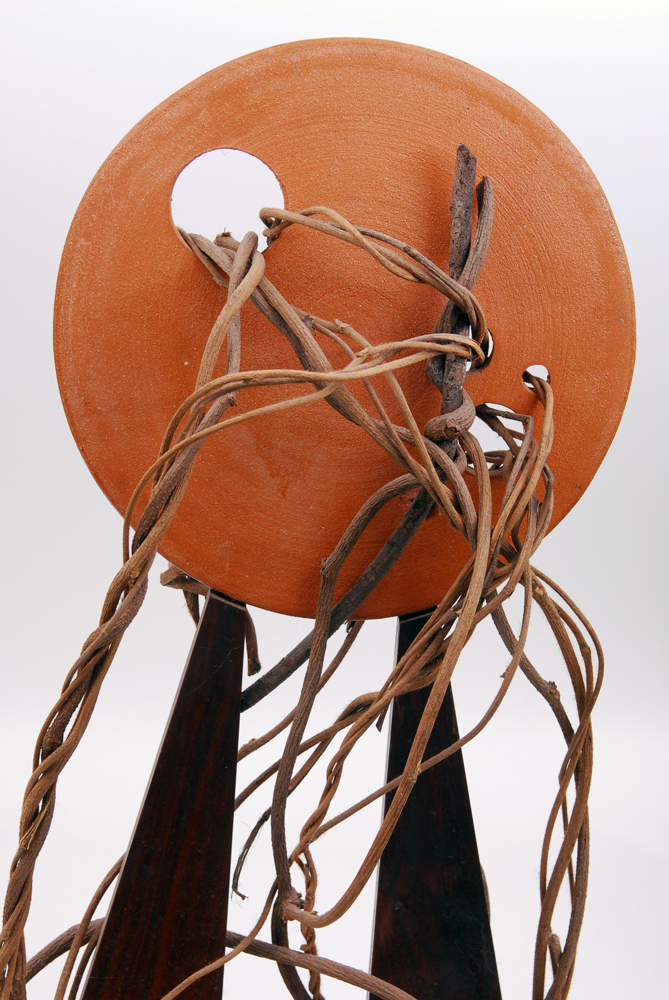 Abstract Mountain and Sun Sculpture