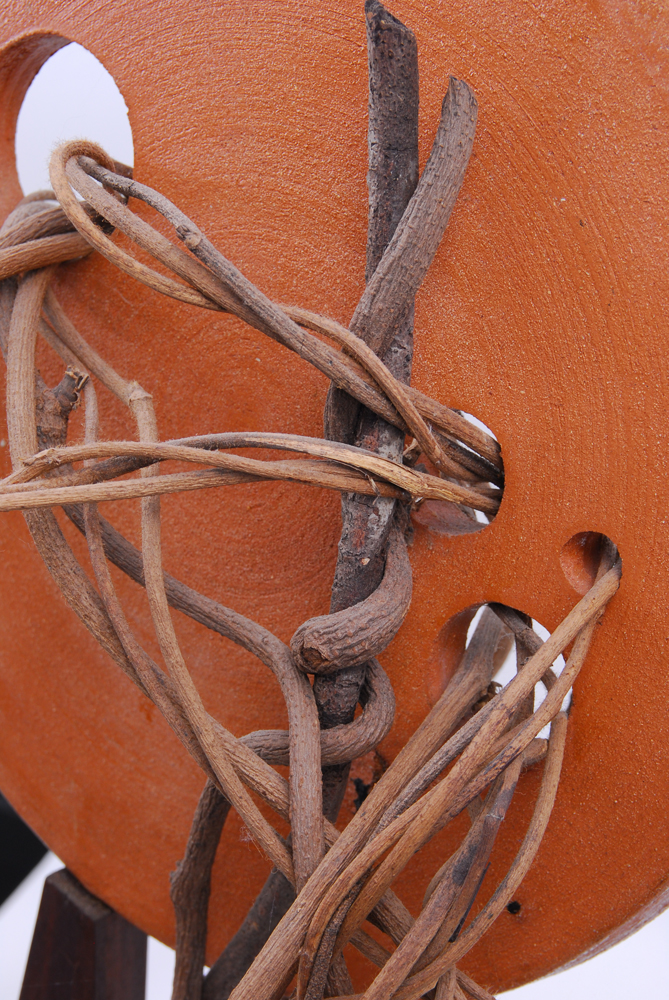 Abstract Mountain and Sun Sculpture