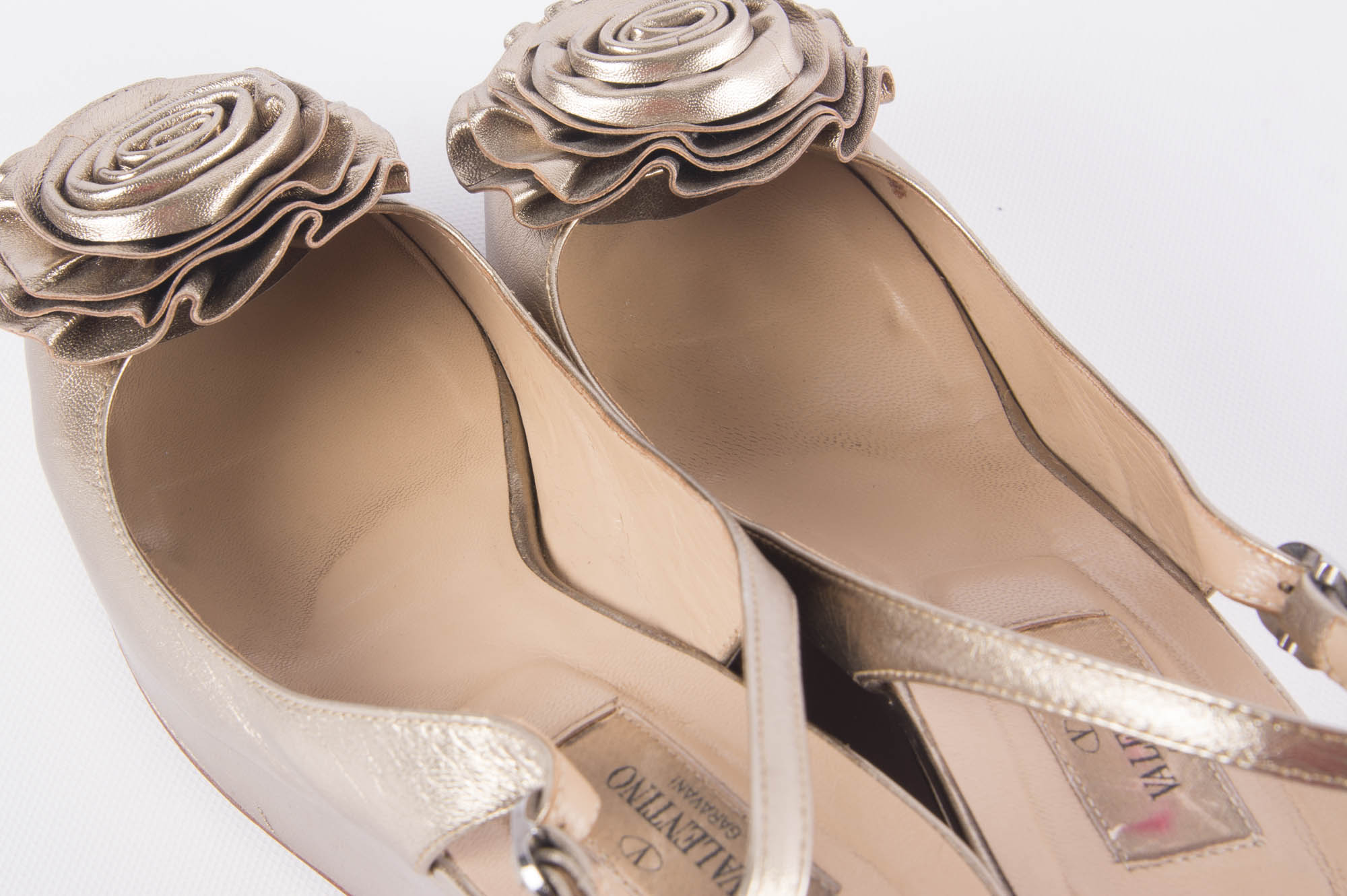 Valentino Open Toe Platform Wedges