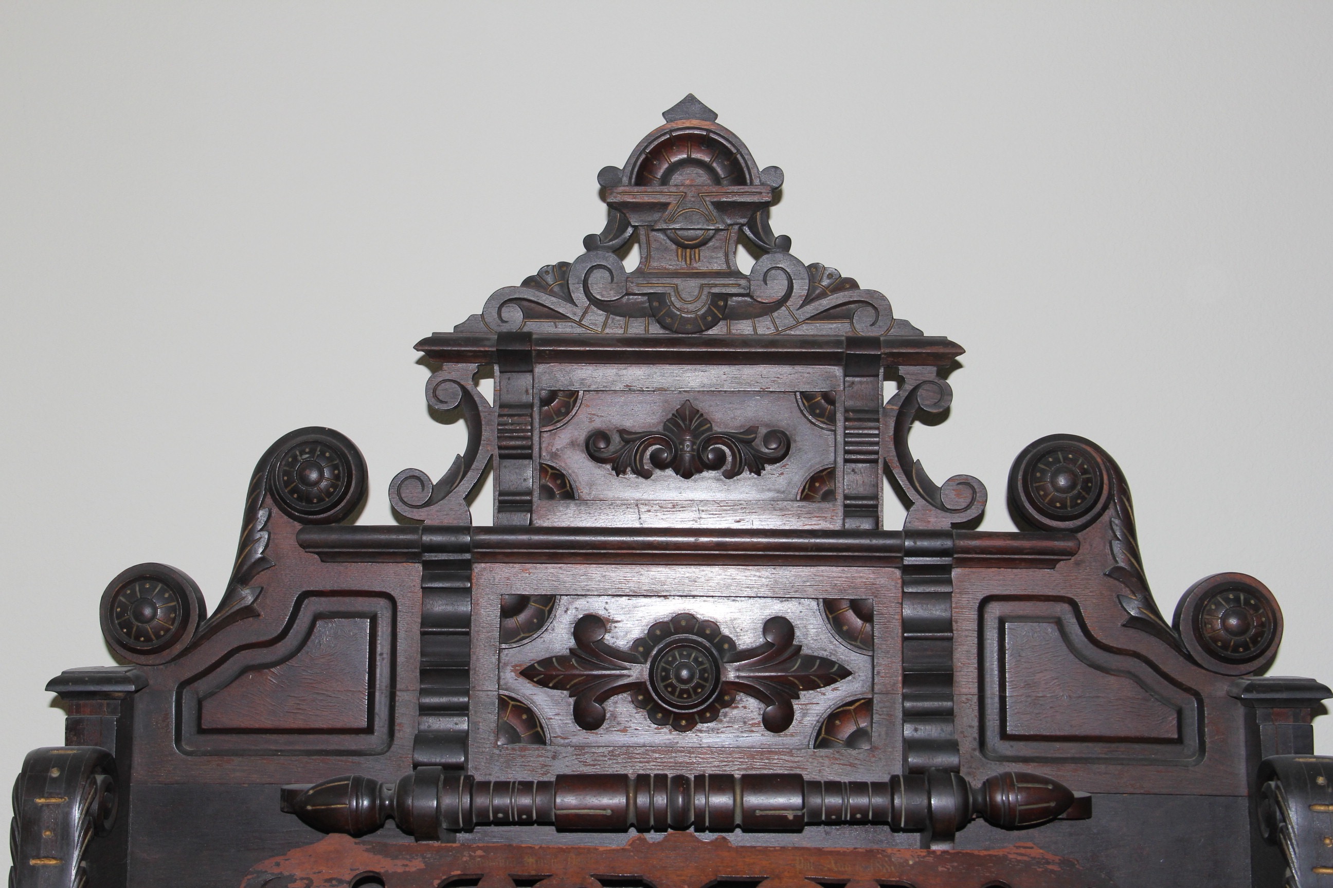 Antique Renaissance Style New England Organ Company Pump Organ