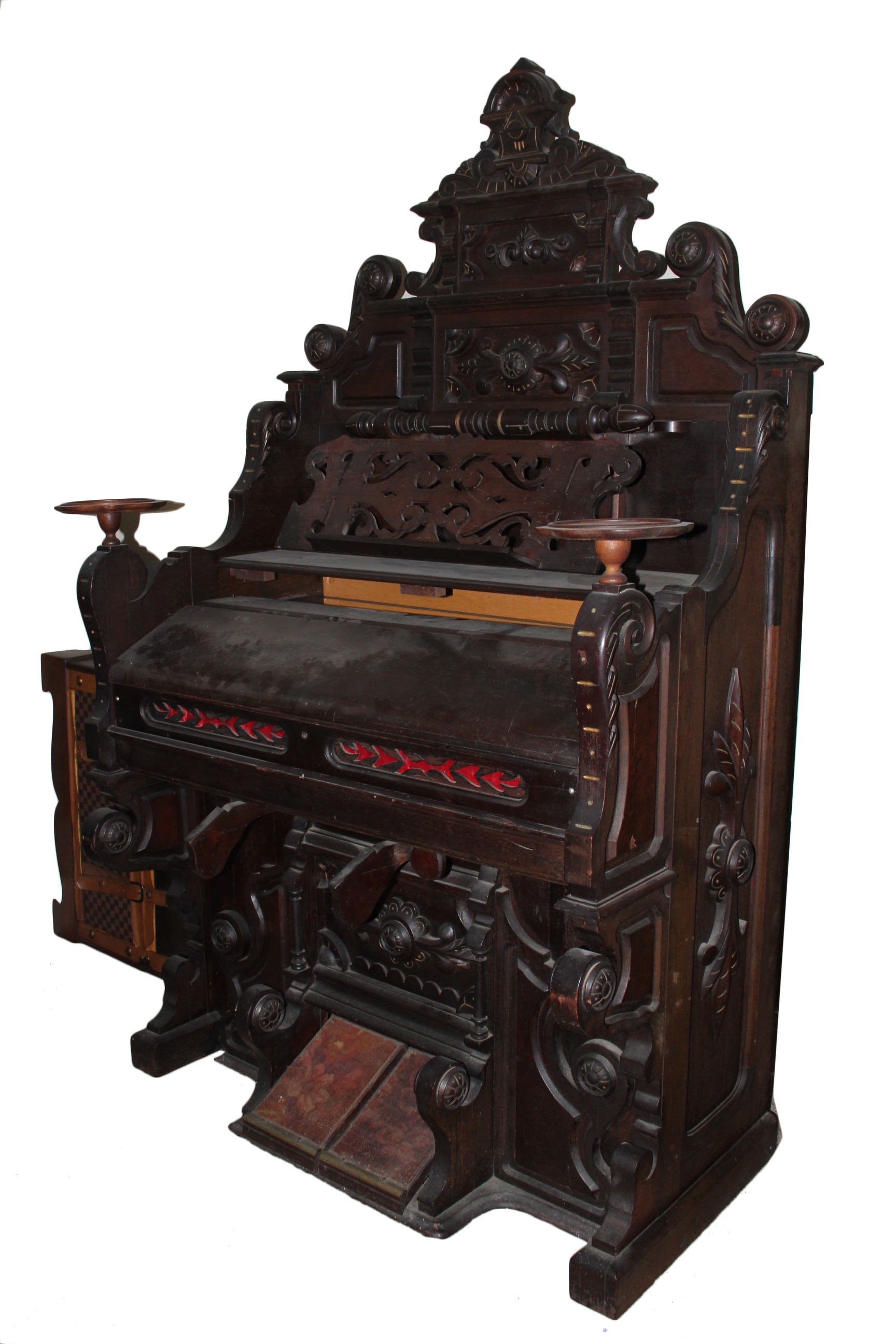 Antique Renaissance Style New England Organ Company Pump Organ