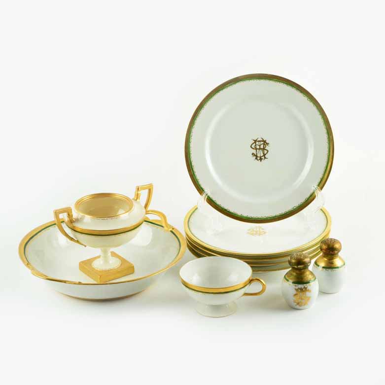 Collection of Beleek and Limoges Tableware