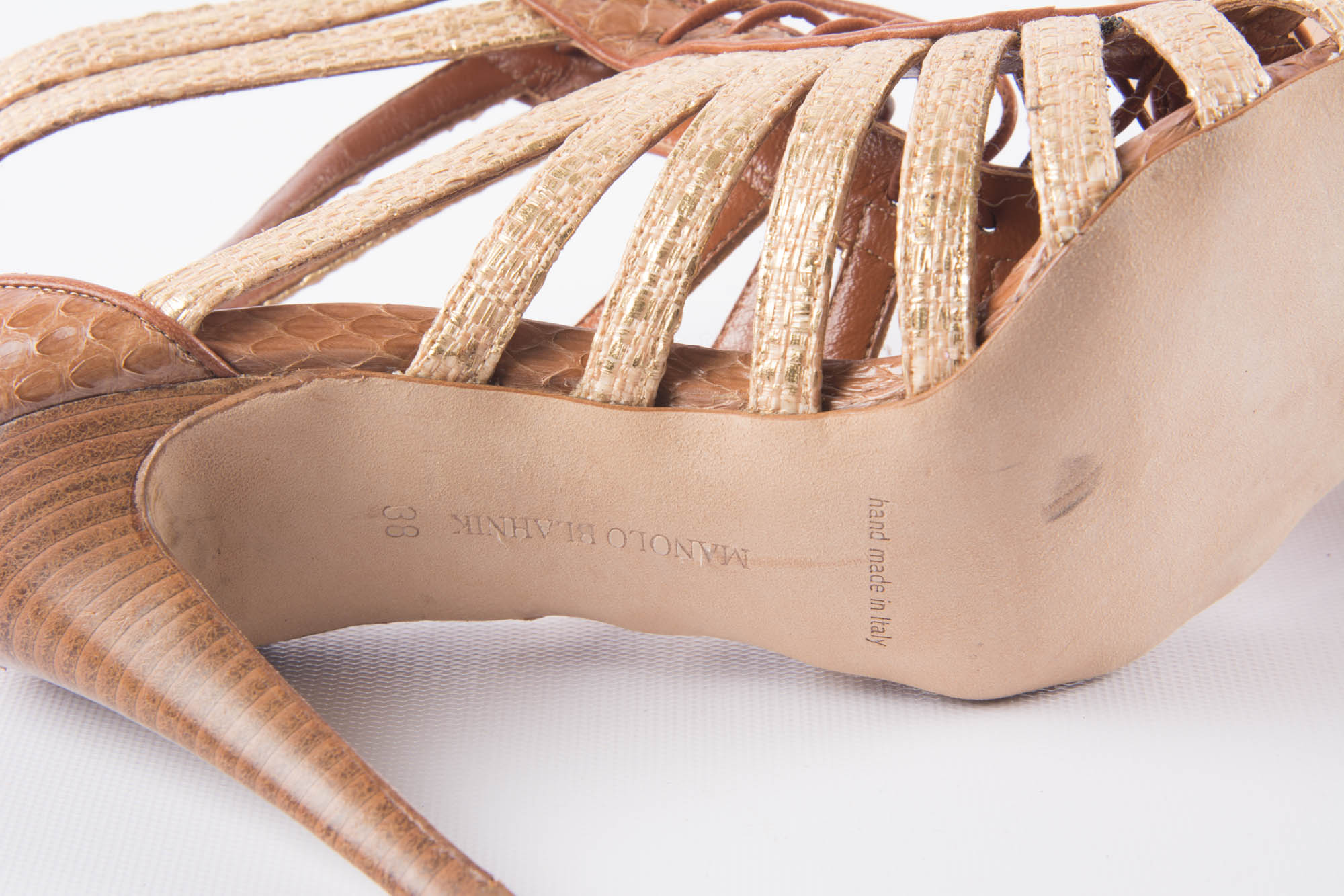 Manolo Blahnik Strappy Lace-Up Heels