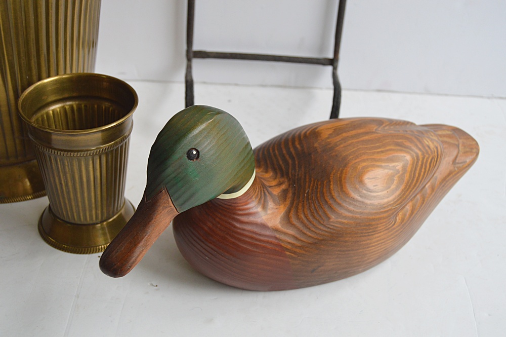 Brass Selection with Antique Warming Pan