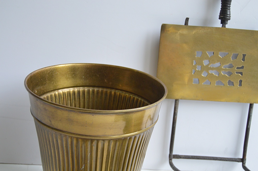 Brass Selection with Antique Warming Pan