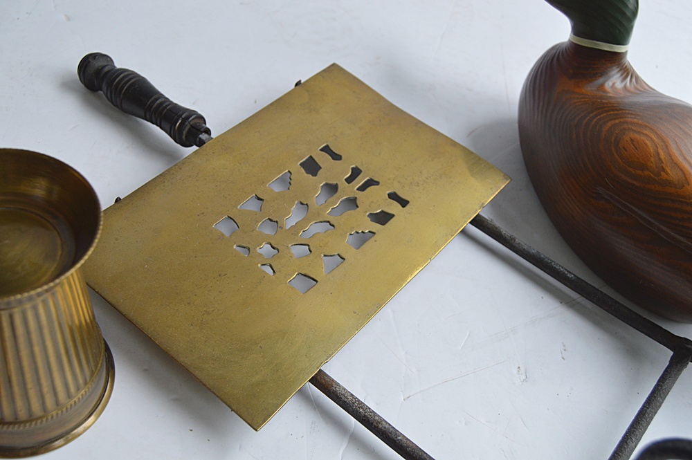 Brass Selection with Antique Warming Pan