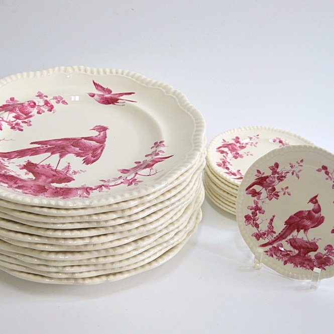 Antique Copeland Late Spode "Blackbird" Dinner and Dessert China