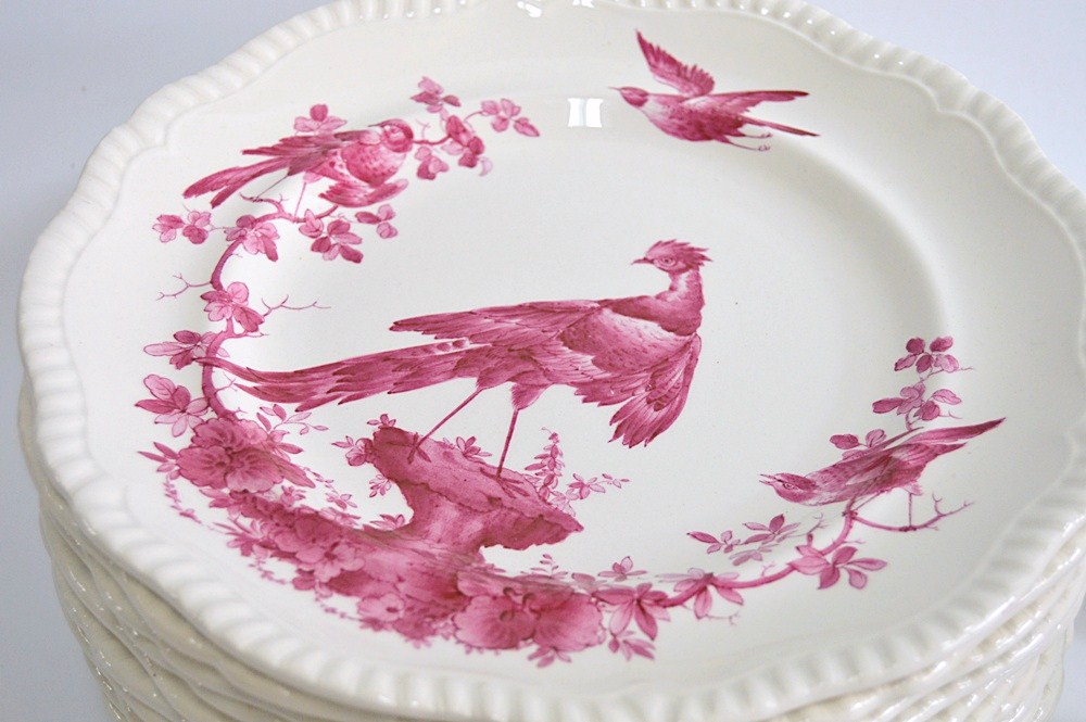 Antique Copeland Late Spode "Blackbird" Dinner and Dessert China