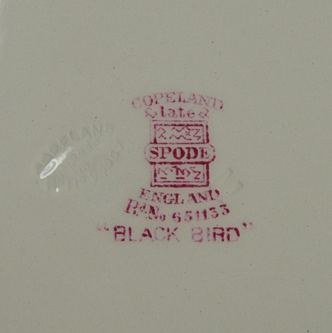 Antique Copeland Late Spode "Blackbird" Dinner and Dessert China