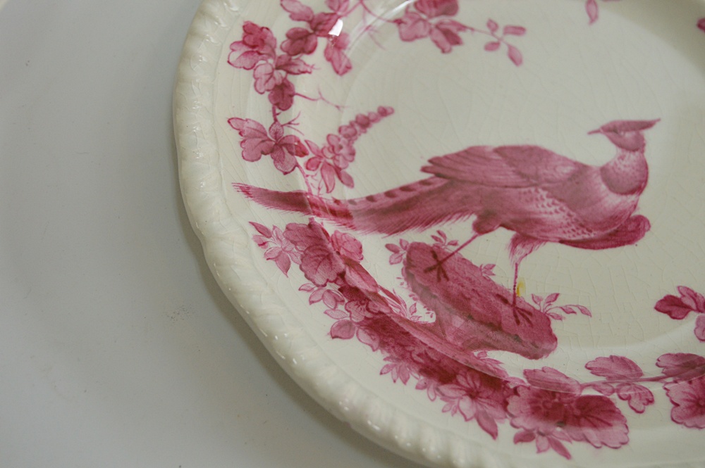 Antique Copeland Late Spode "Blackbird" Dinner and Dessert China