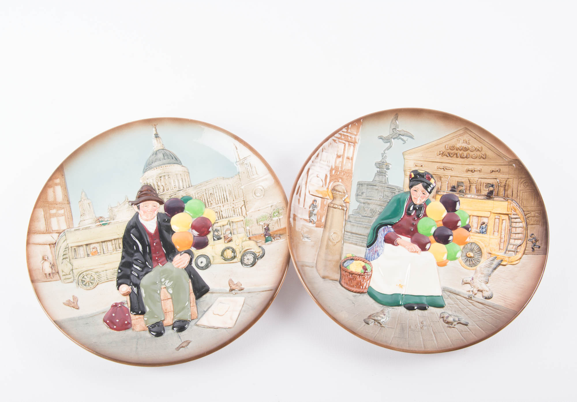 Royal Doulton "The Old Balloon Seller" and "The Balloon Man" Decorative Plates