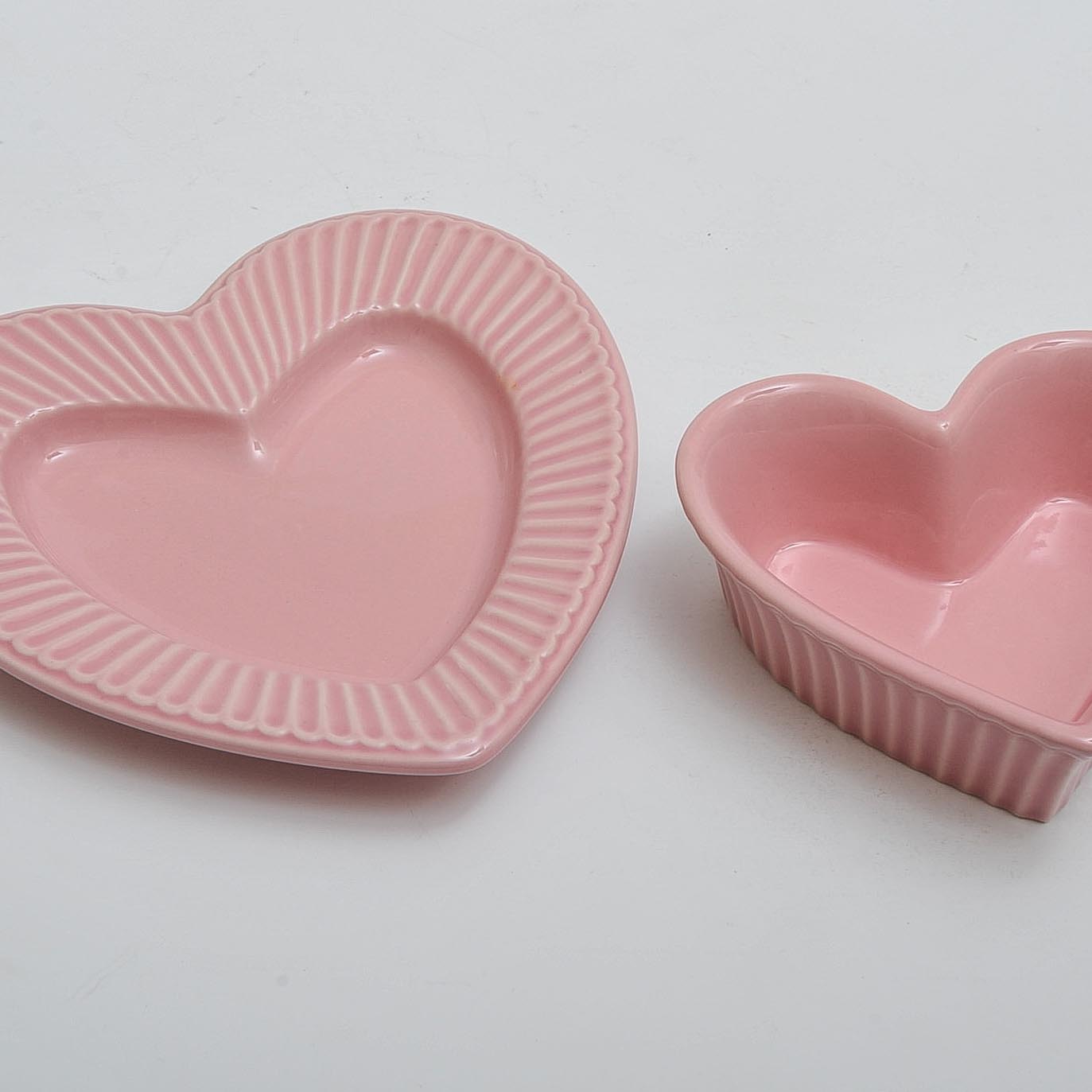 Collection of Heart-Themed Table Ceramics