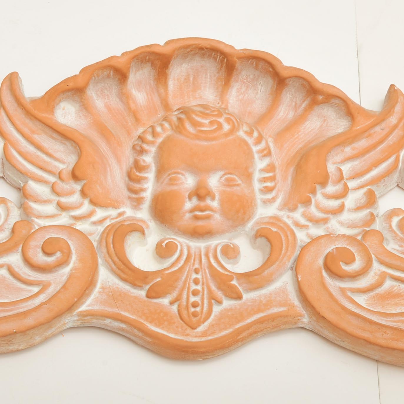 Ceramic Cherub Door Pediment