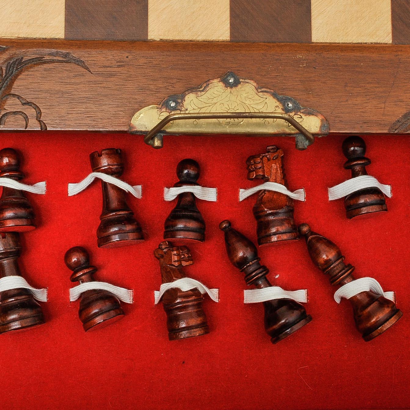 Carved Wood Chess Set