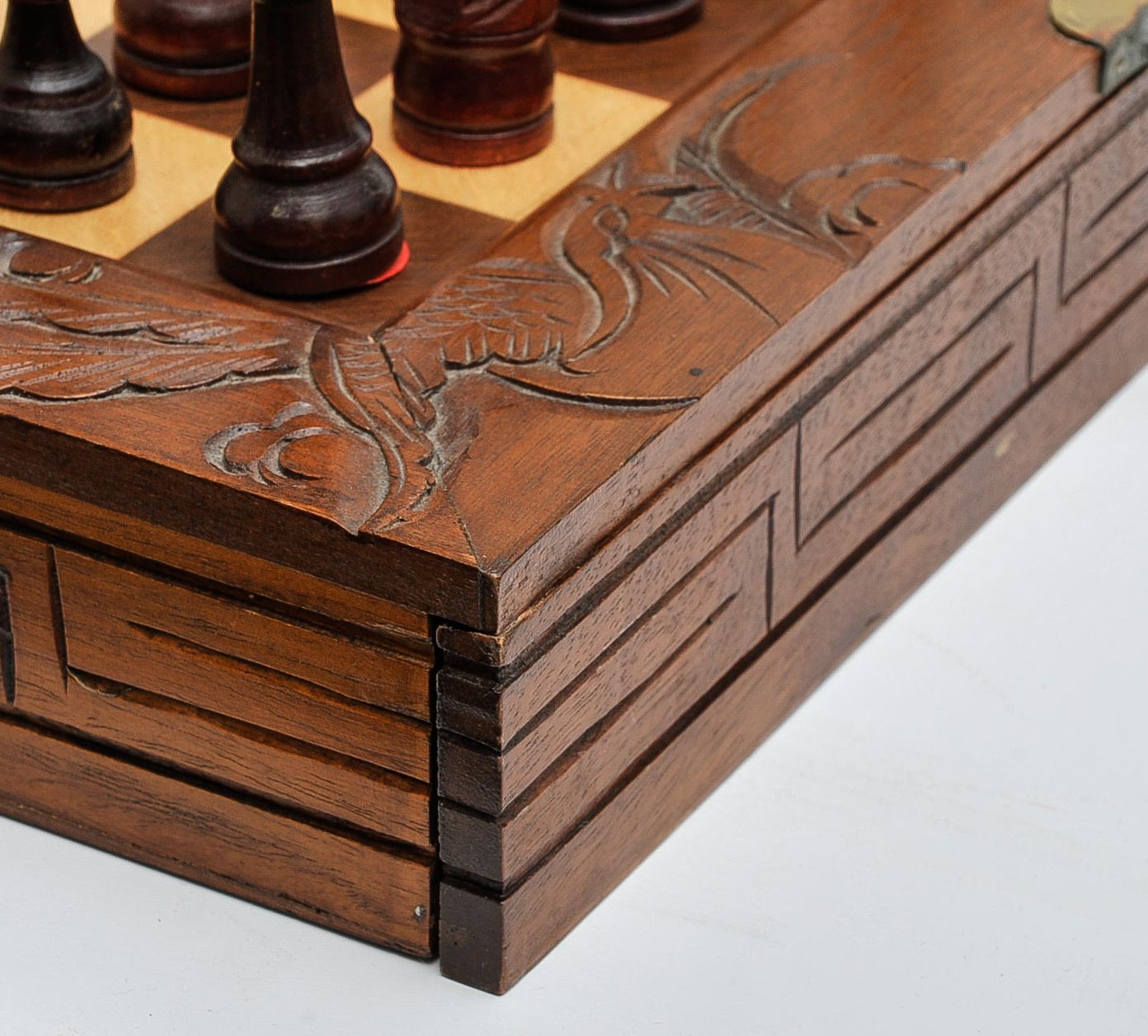 Carved Wood Chess Set