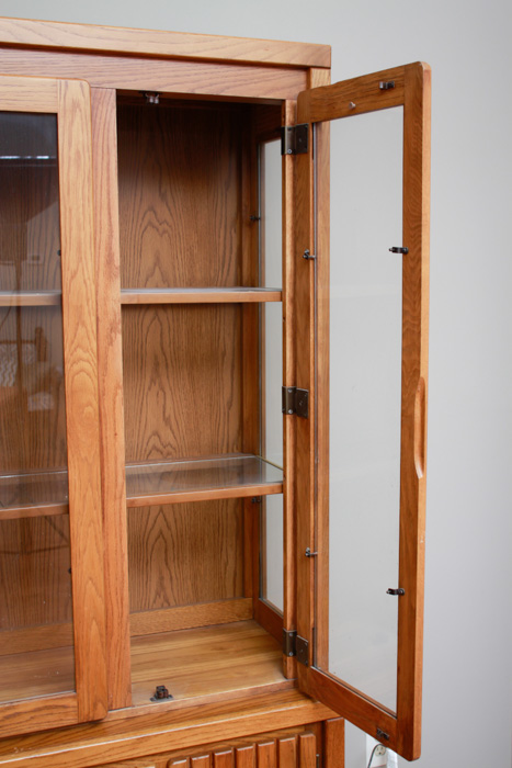 Modern Oak China Cabinet