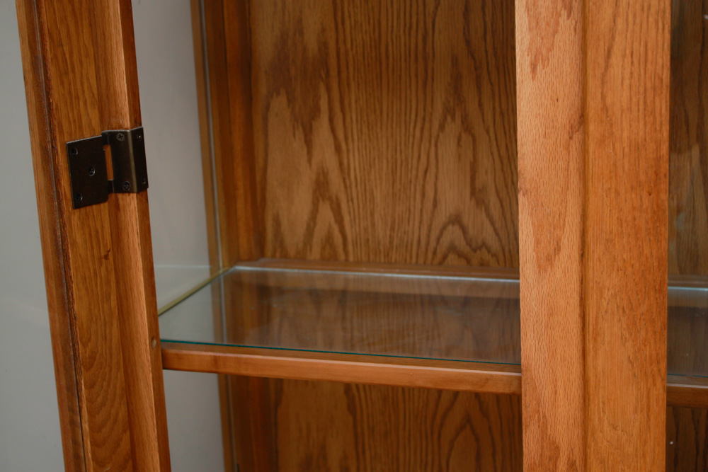 Modern Oak China Cabinet