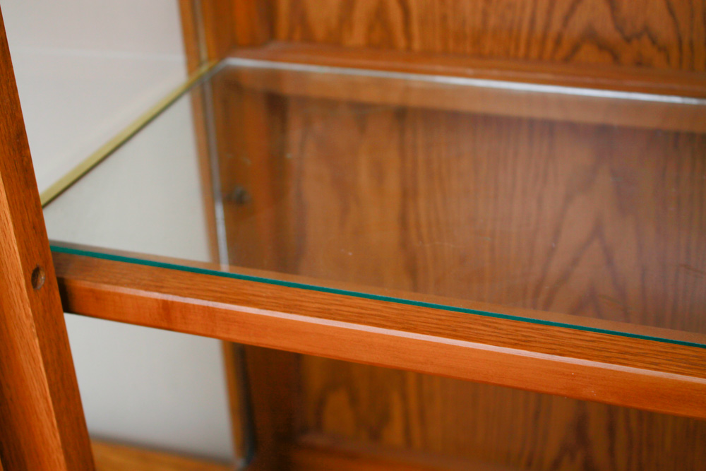 Modern Oak China Cabinet