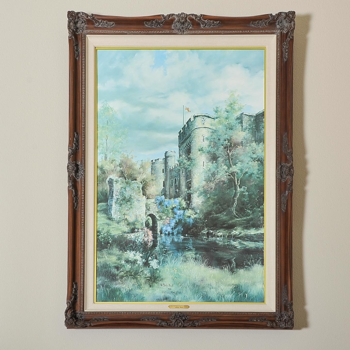 Marty Bell Signed Offset Lithograph "Allington Castle, Kent"