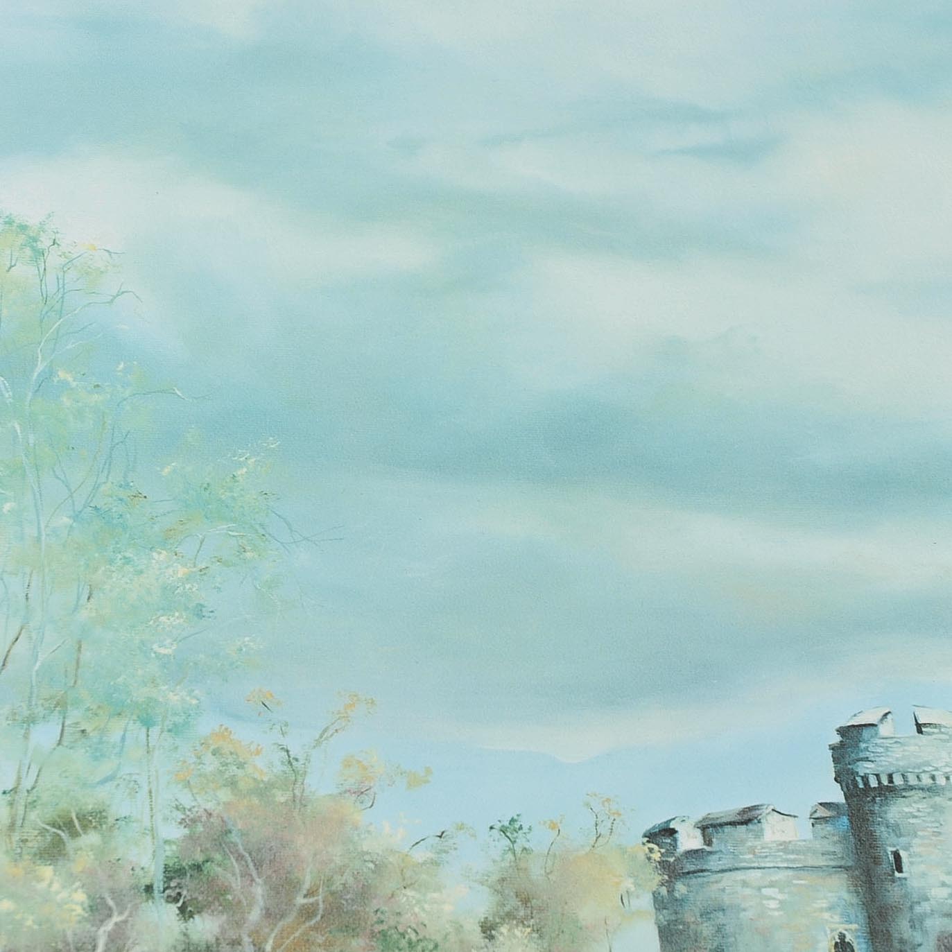 Marty Bell Signed Offset Lithograph "Allington Castle, Kent"