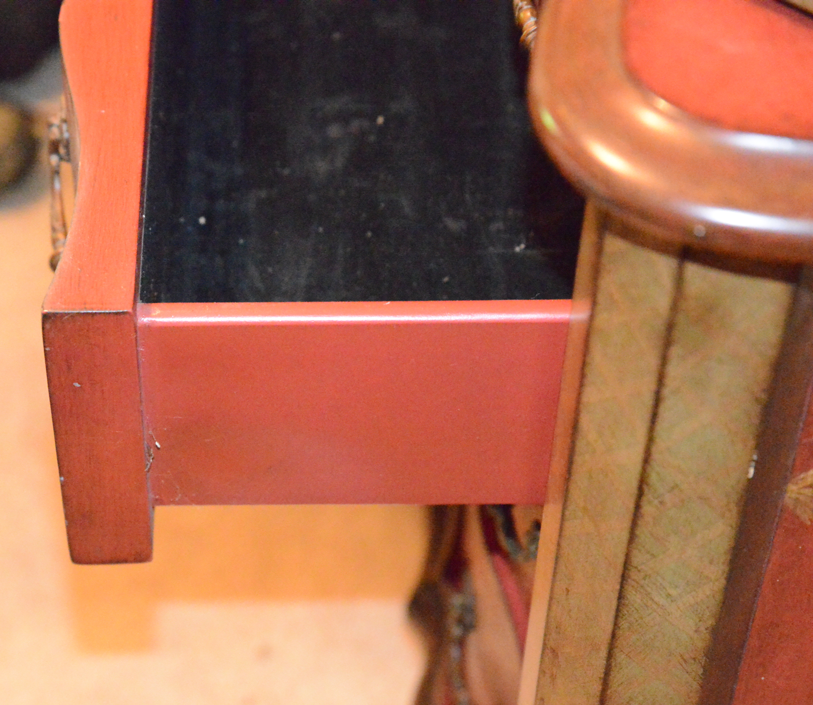 Red Asian Inspired Media Armoire