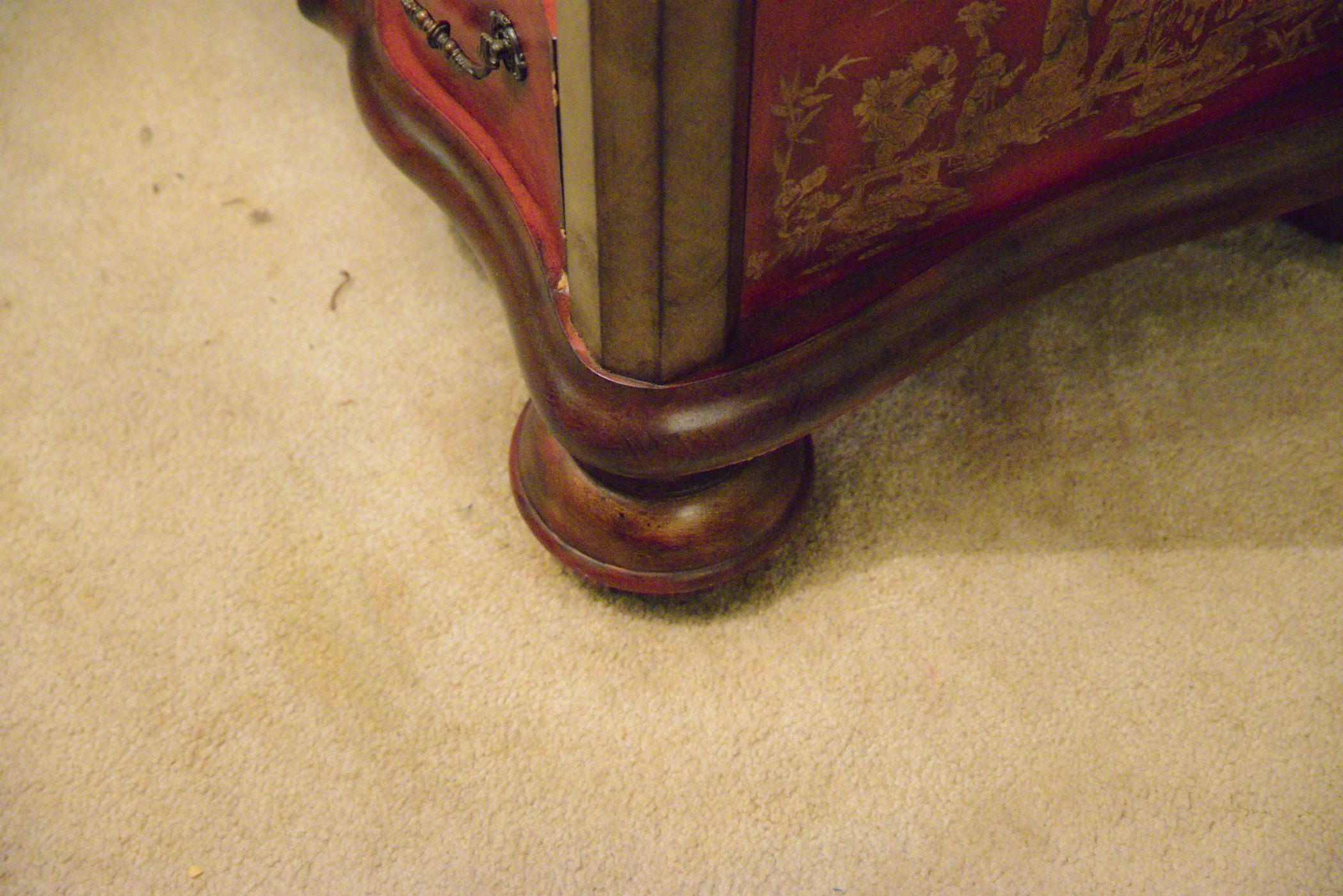 Red Asian Inspired Media Armoire