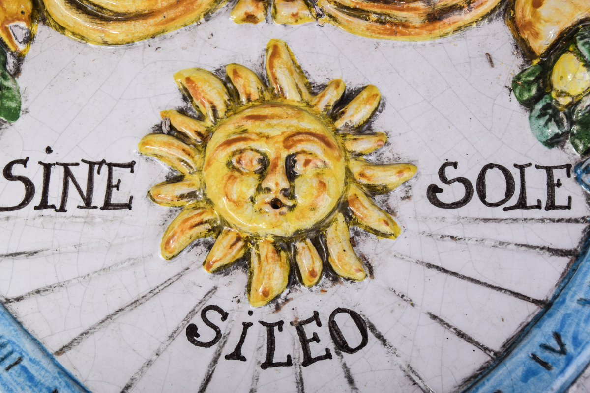 Ceramic Handpainted Sundial