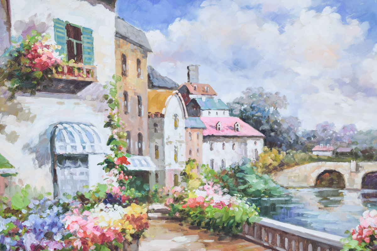 Mediterranean Oil Painting Signed Hunt