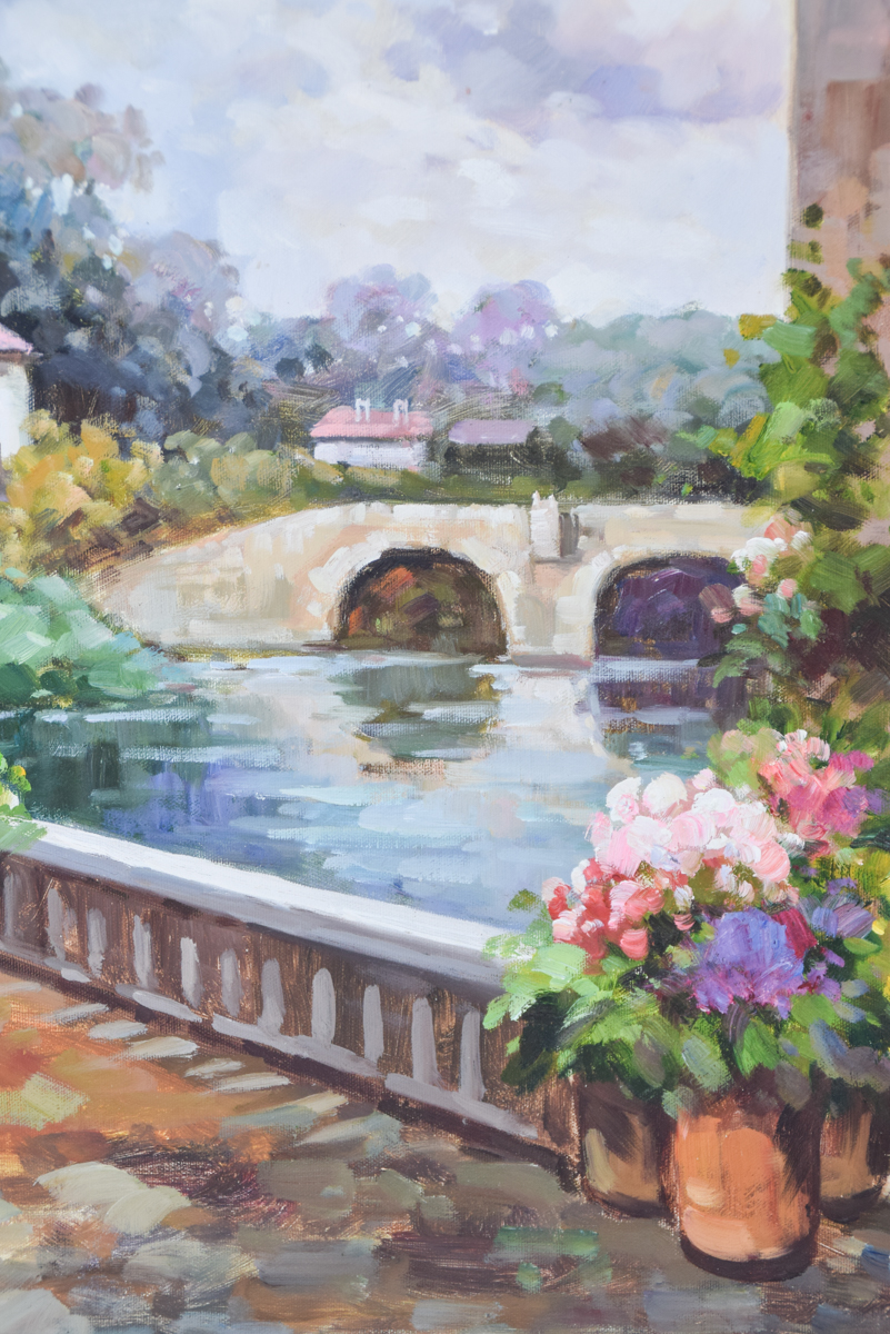 Mediterranean Oil Painting Signed Hunt