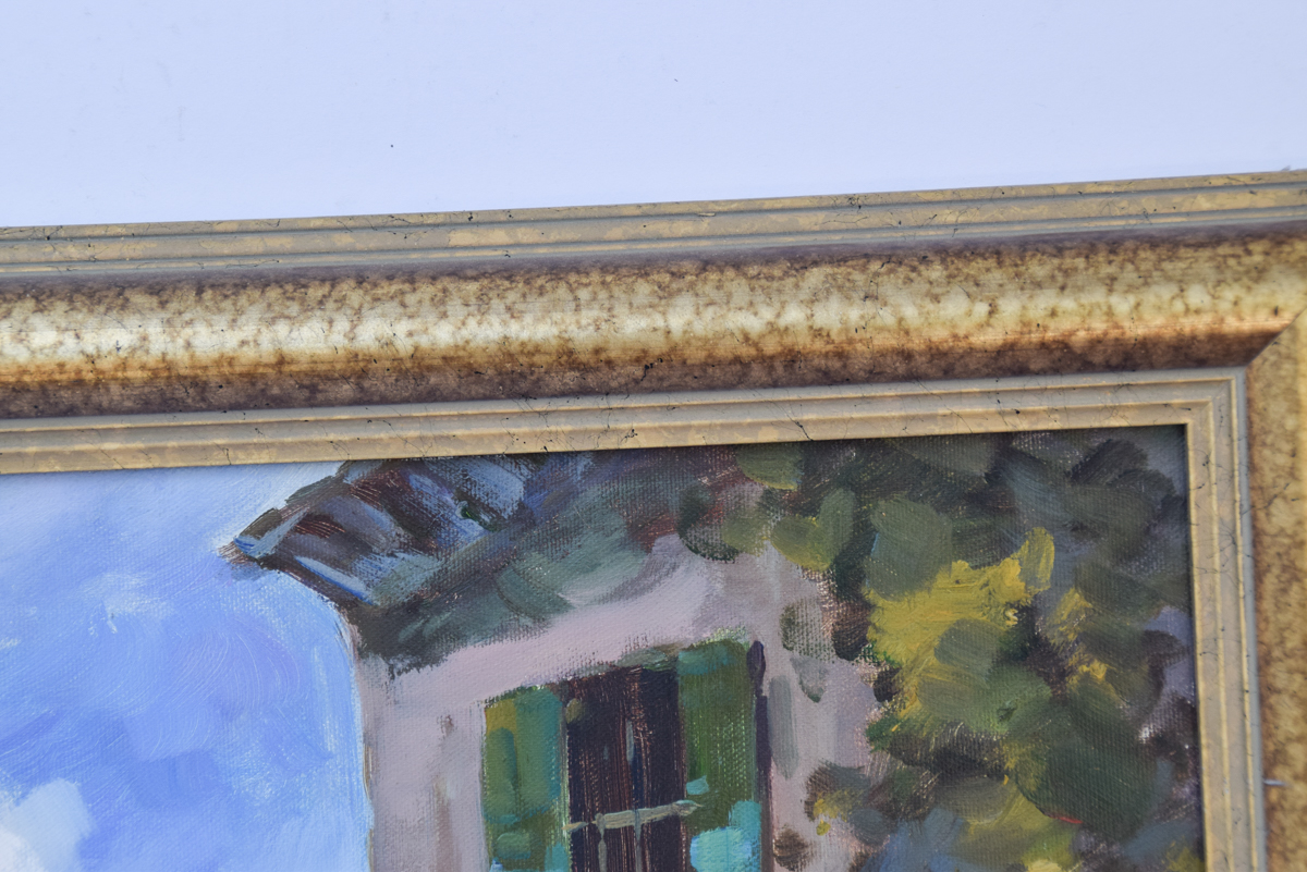 Mediterranean Oil Painting Signed Hunt