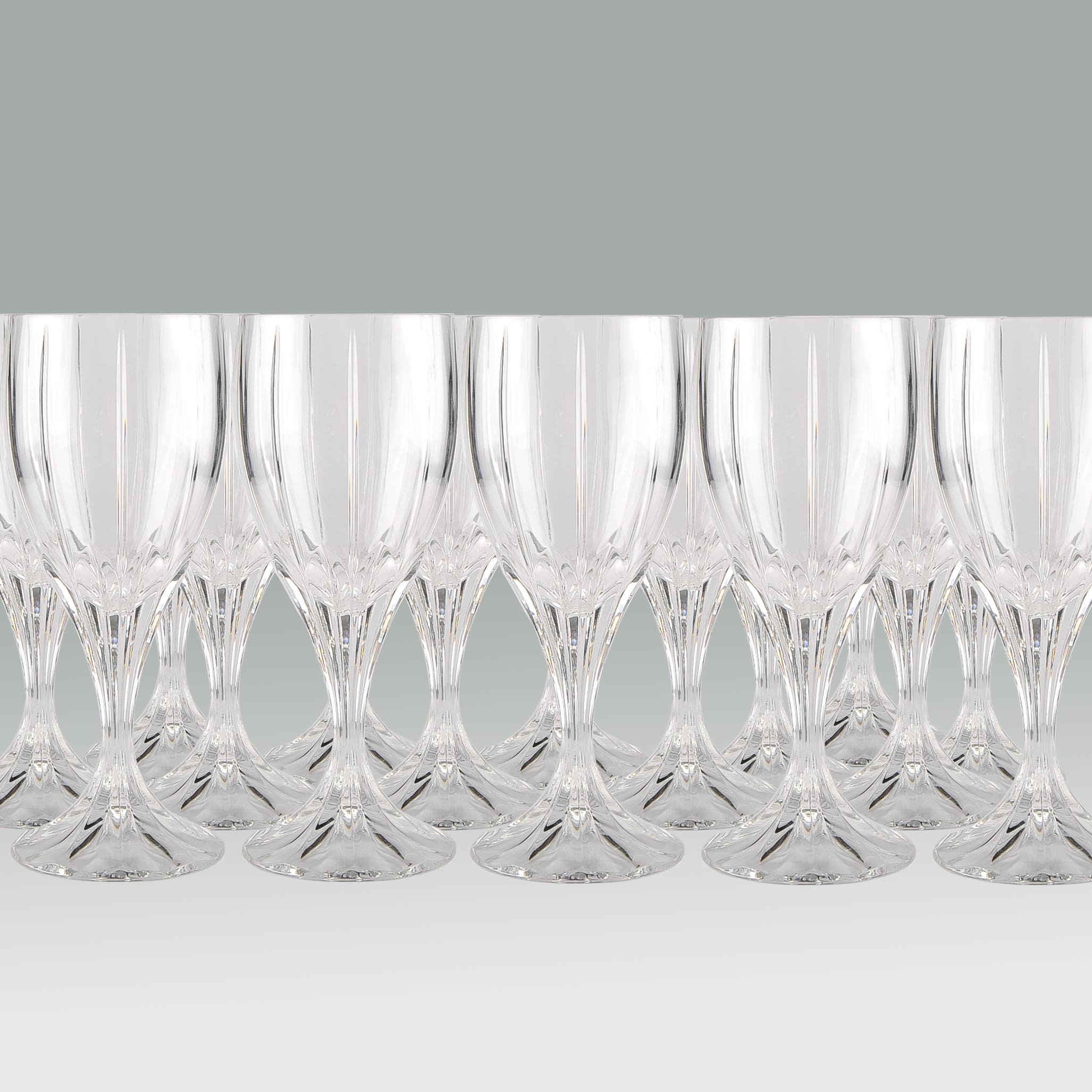Set of 16 Crystal Wine Glasses