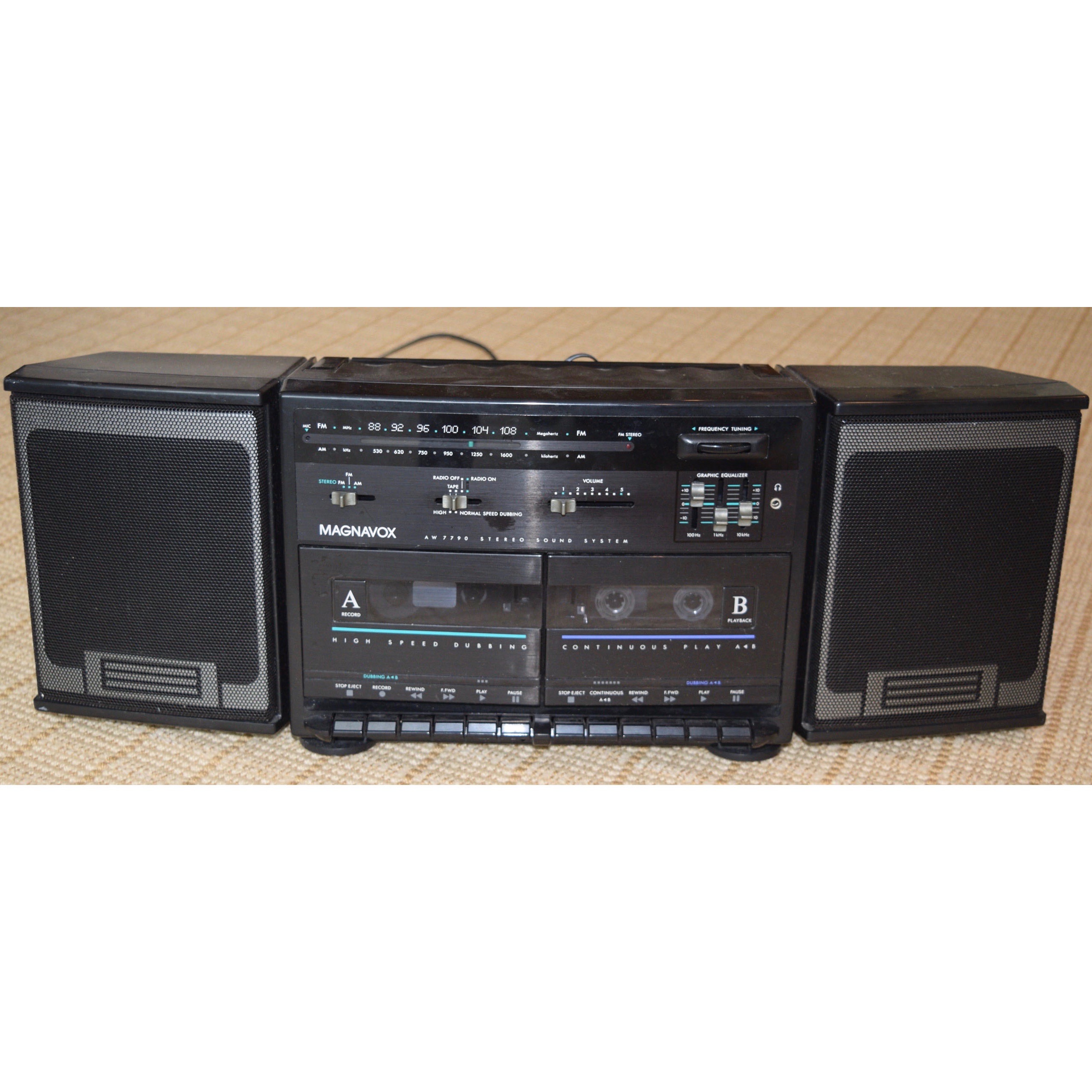 Magnavox Dual Casette Boombox