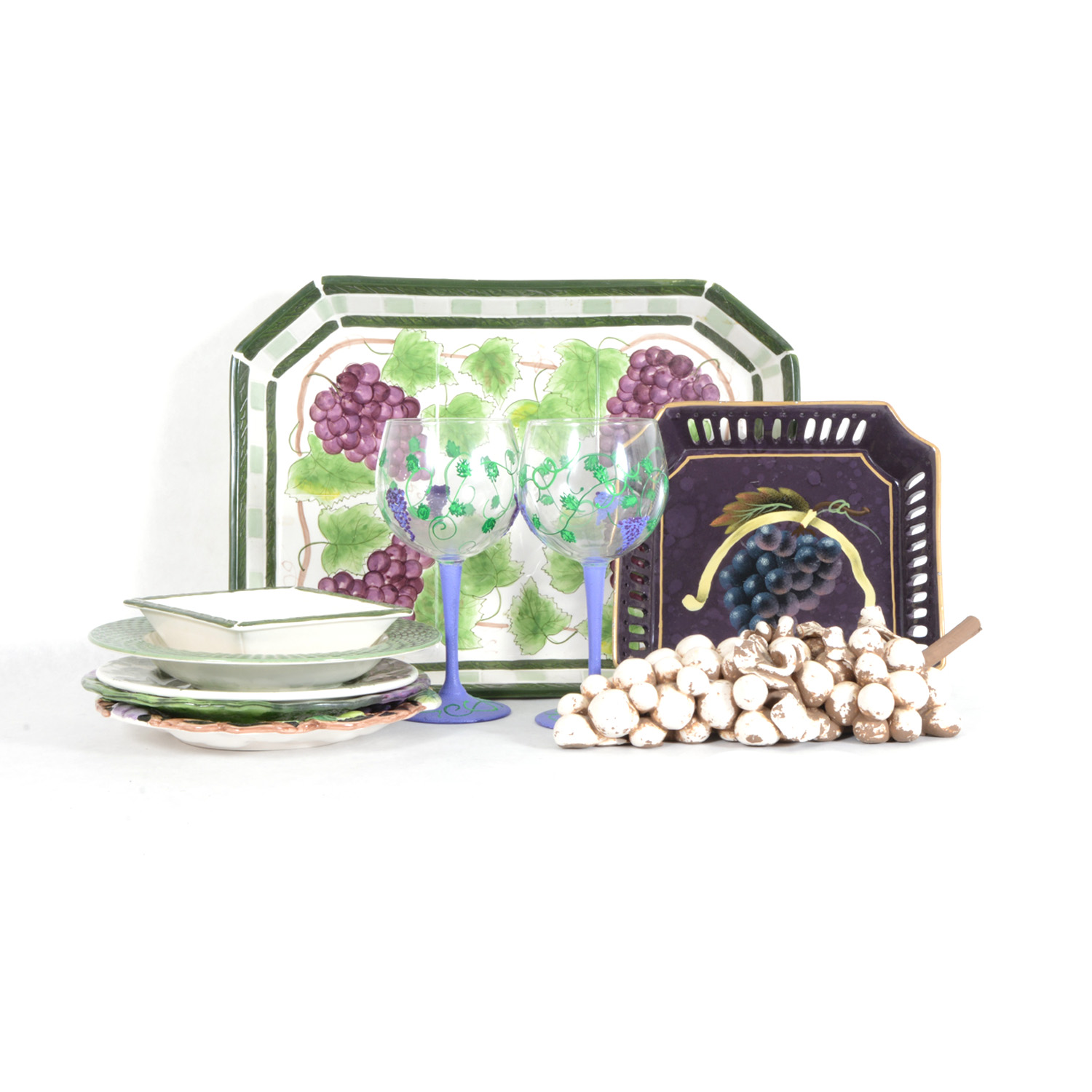 Collection of Grape Inspired Tableware
