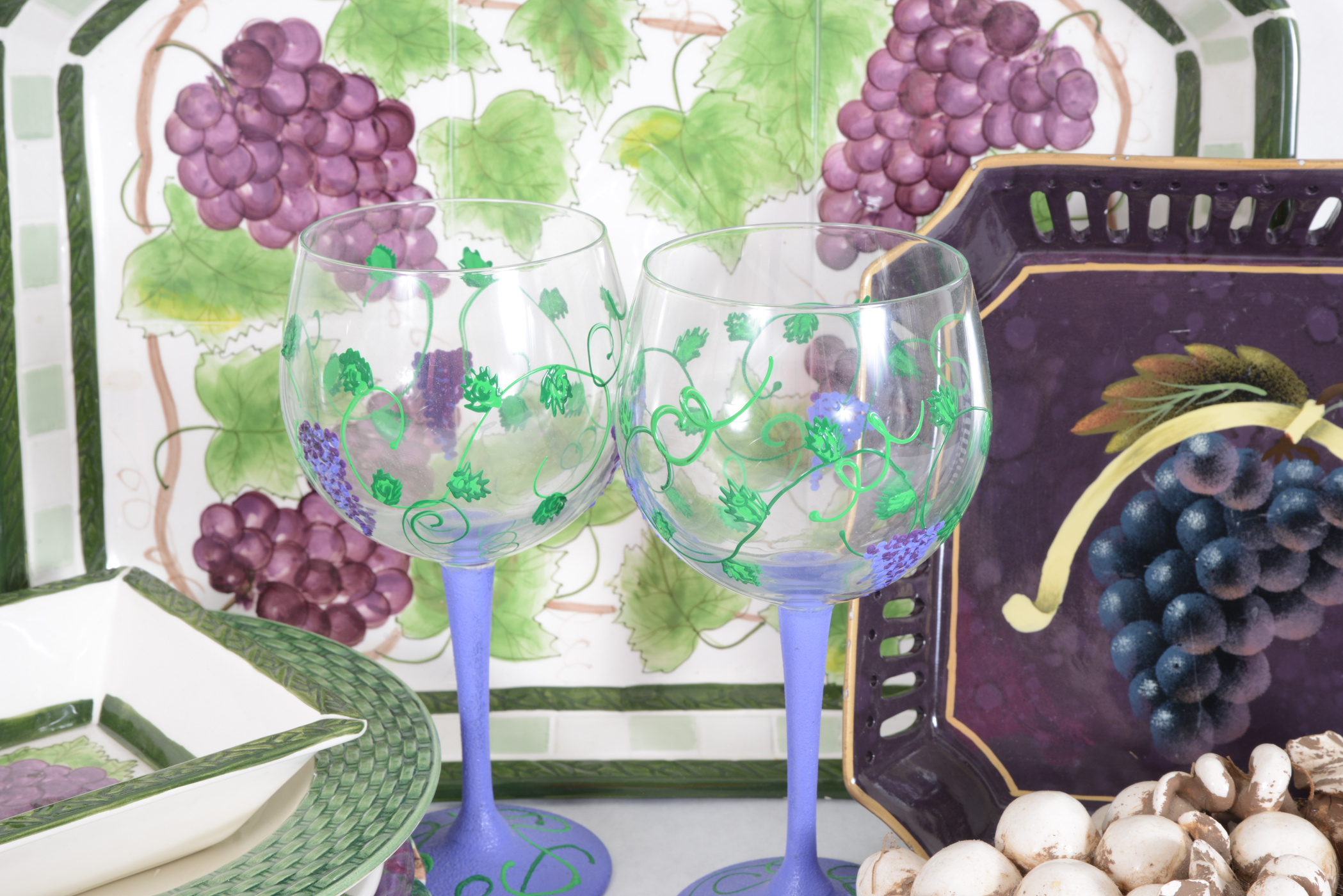 Collection of Grape Inspired Tableware