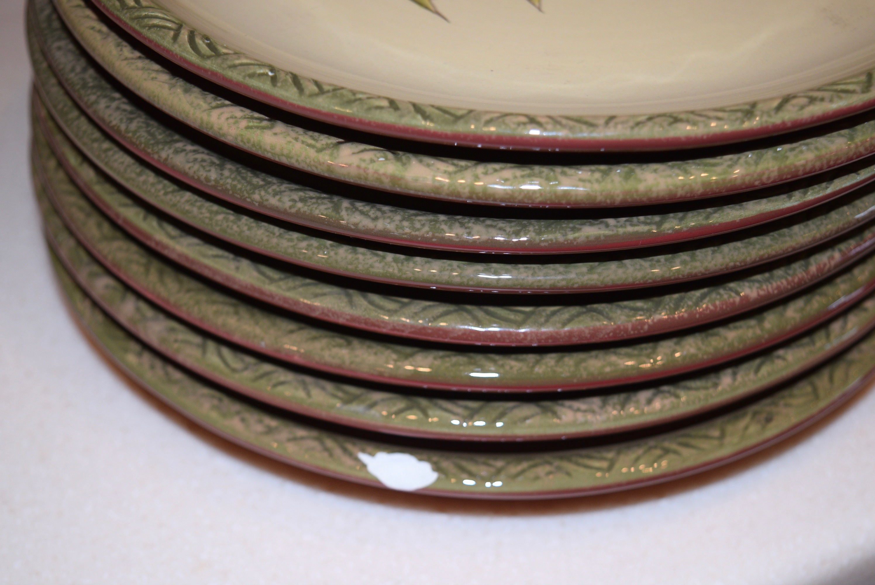 Clay Art 'Antique Olive' Hand Painted Dinnerware