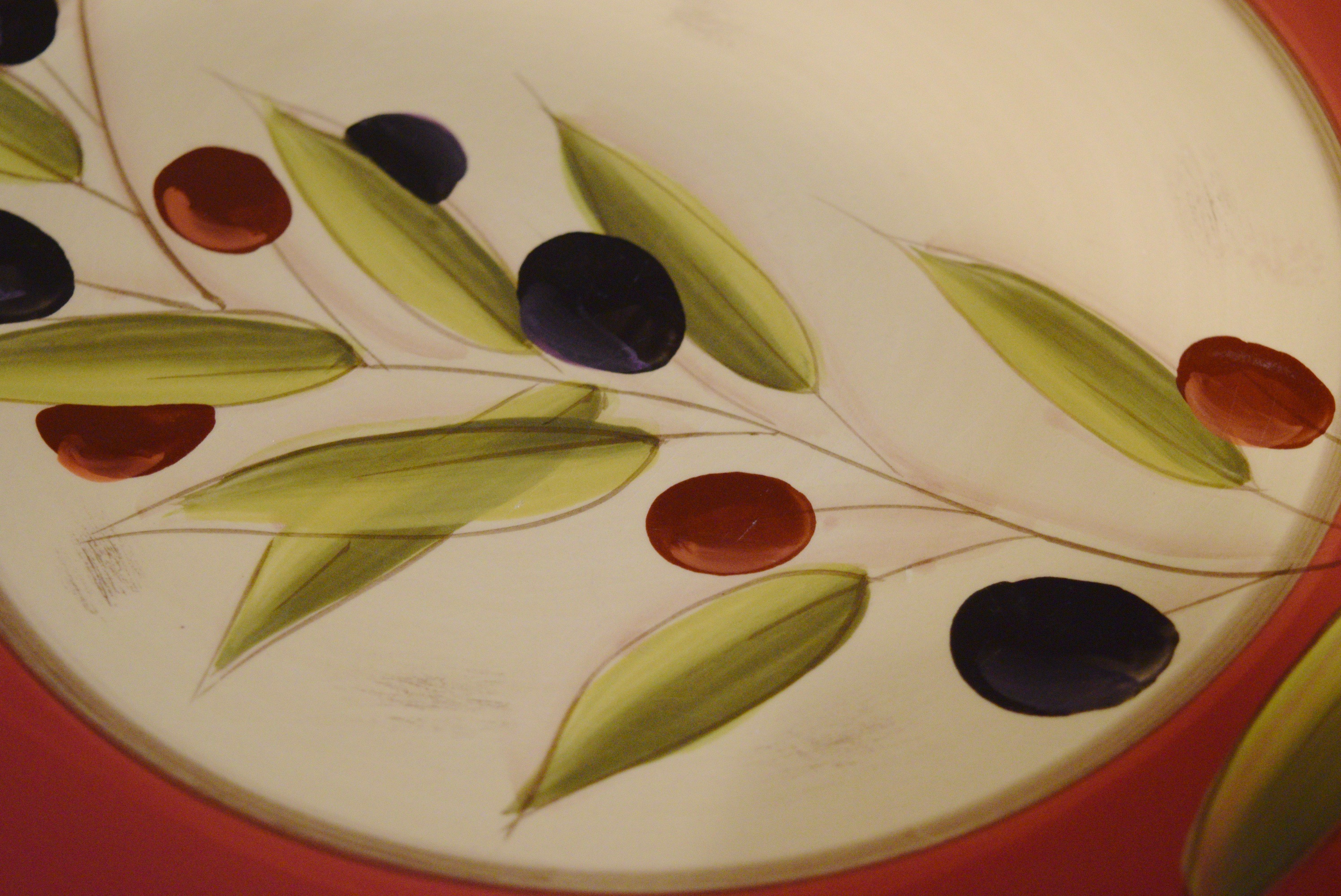 Clay Art 'Antique Olive' Hand Painted Dinnerware