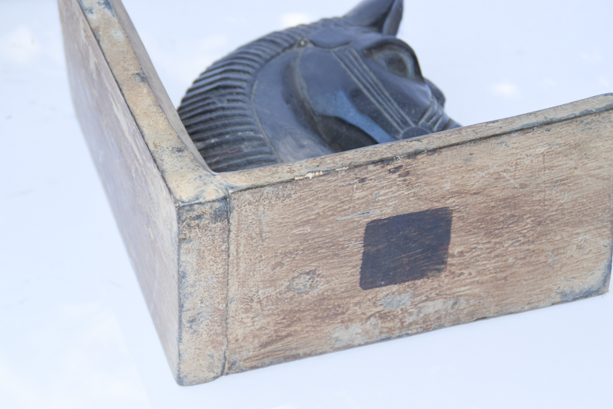 Pair of Wooden Horse Head Book Ends