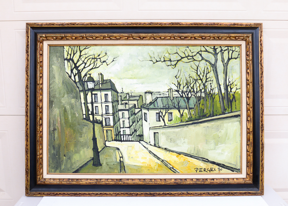 Original "France" Oil on Canvas by Jacques Pergel