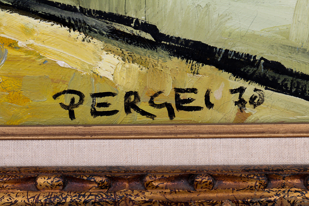 Original "France" Oil on Canvas by Jacques Pergel