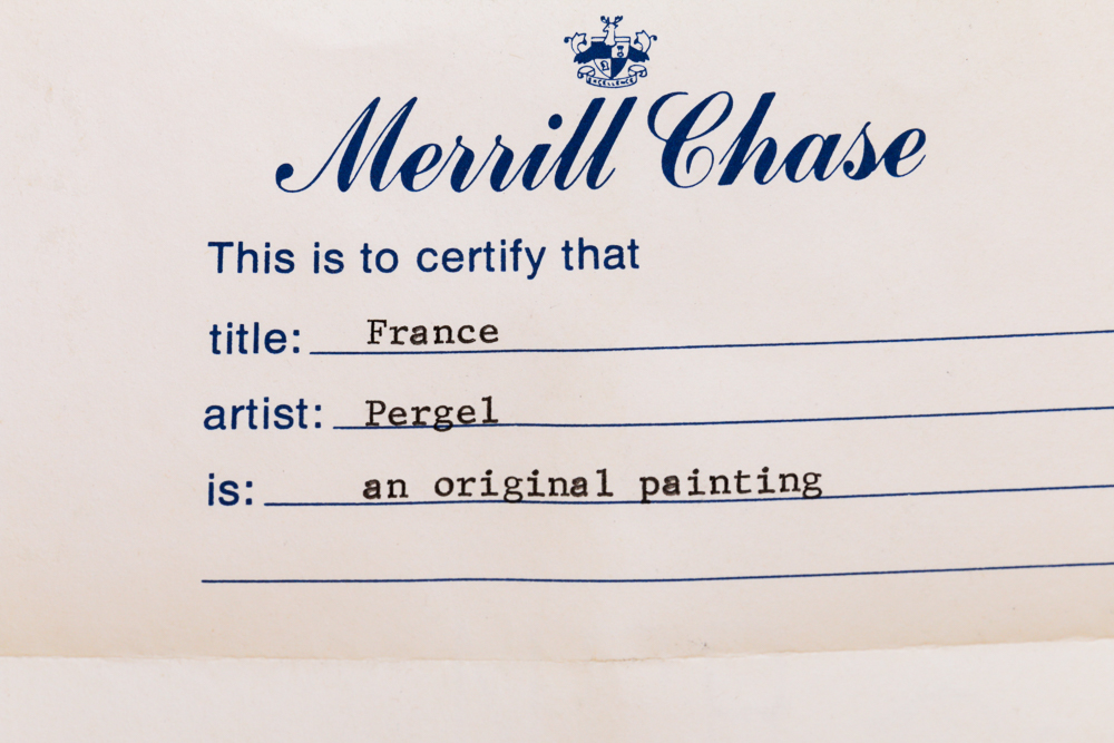 Original "France" Oil on Canvas by Jacques Pergel