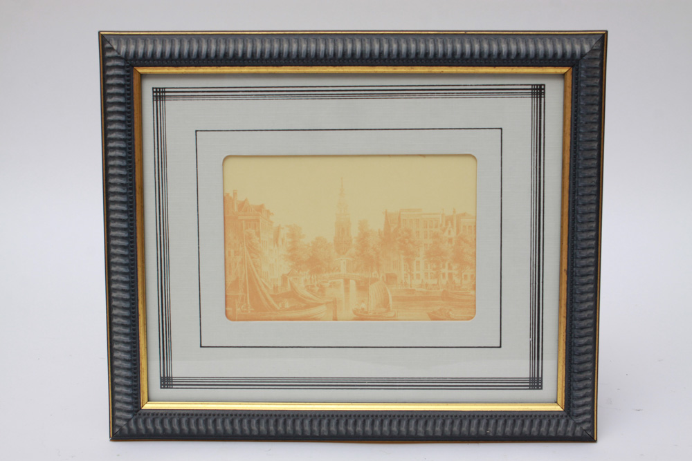 Pair of Vintage Sepia Tone Amsterdam Prints