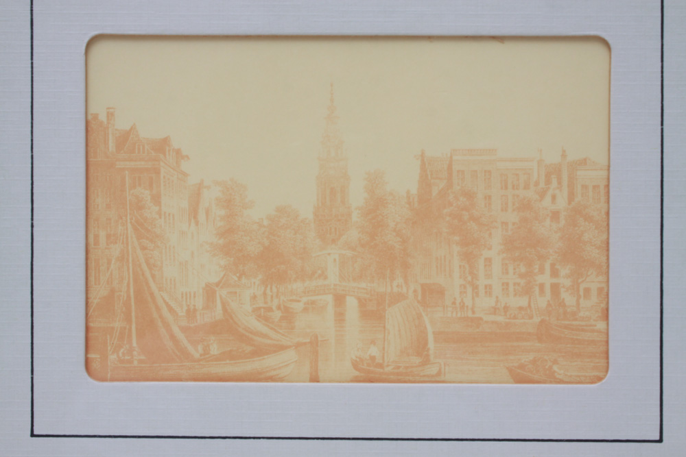 Pair of Vintage Sepia Tone Amsterdam Prints