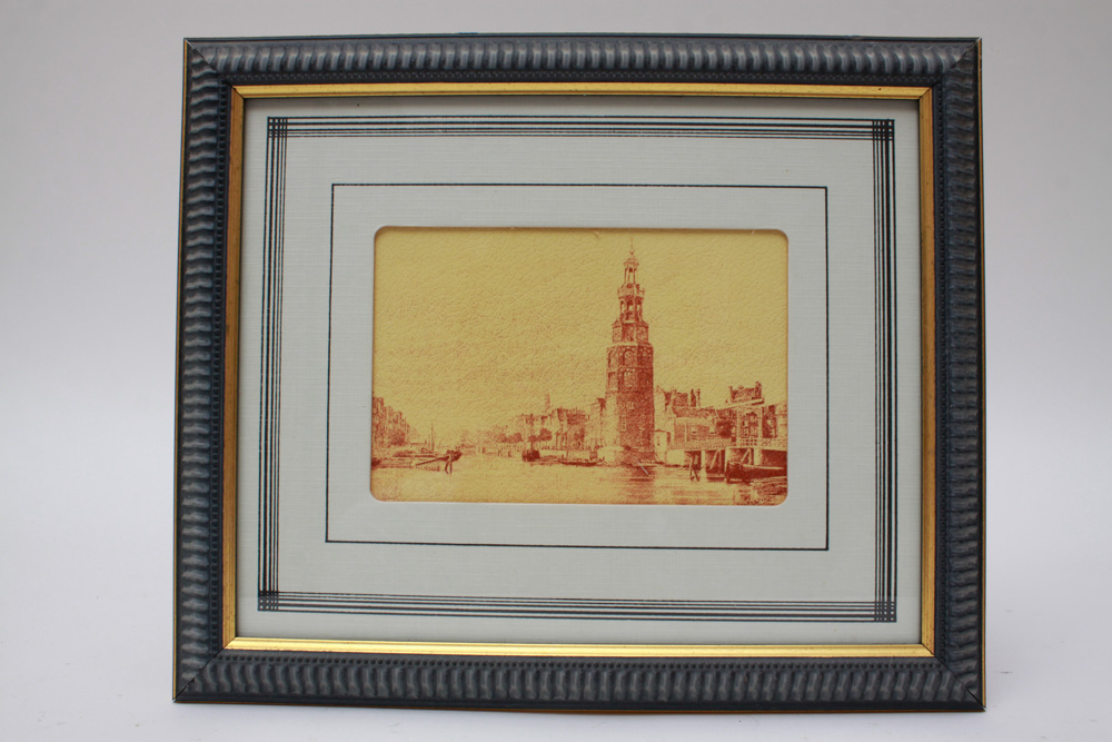 Pair of Vintage Sepia Tone Amsterdam Prints