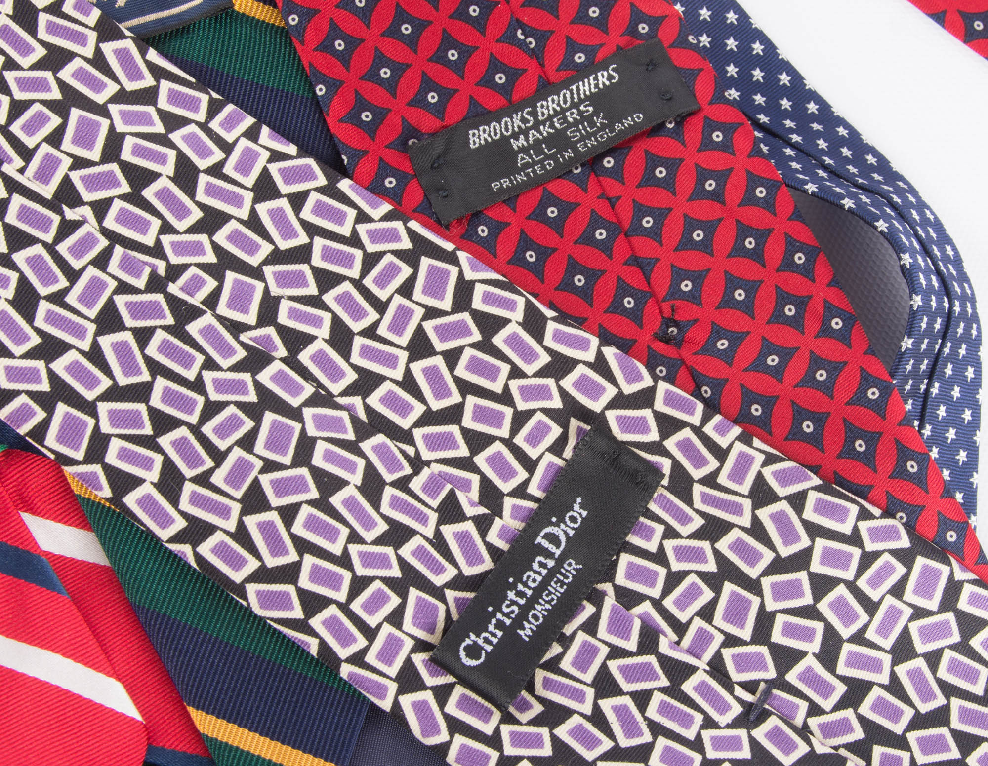 Collection of Men's Designer Ties Including Christian Dior