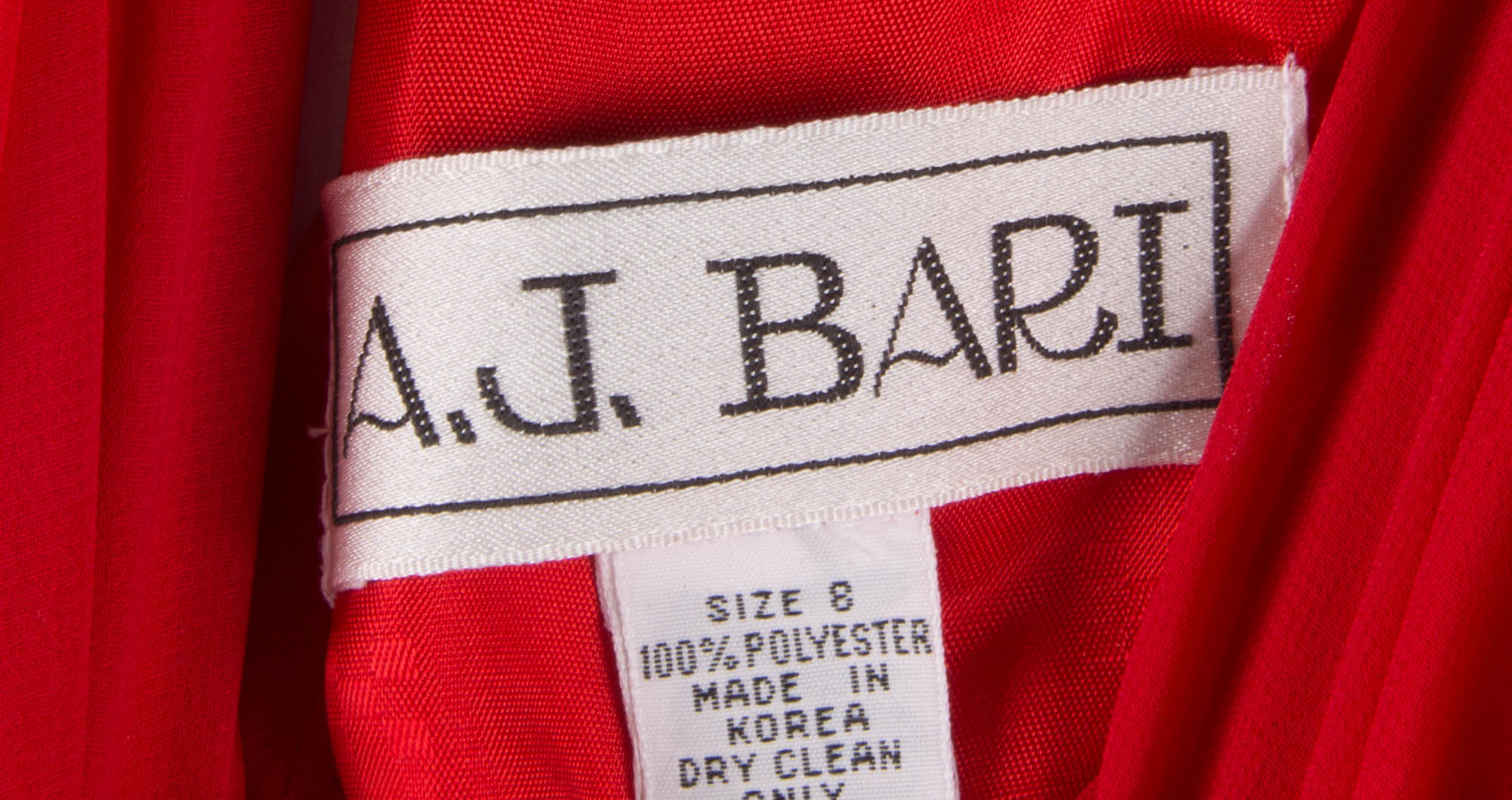A.J. Bari Red Evening Gown