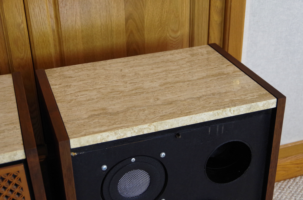 Pair of Hand-Built JBL C56 Dorian Speakers With Marble Tops