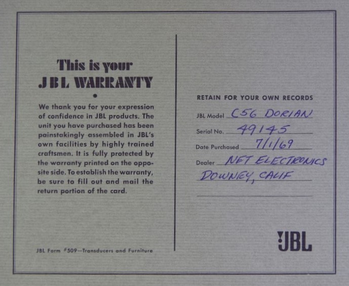 Pair of Hand-Built JBL C56 Dorian Speakers With Marble Tops